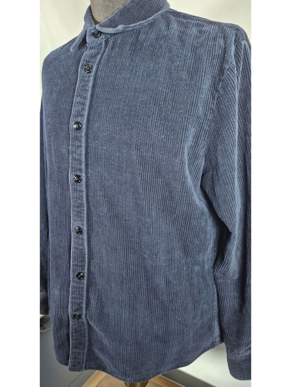 Slate & Stone XL Blue 100% Cotton Corduroy Button Up Shirt